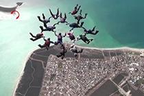 15名女跳伞者高空跳伞打破纪录