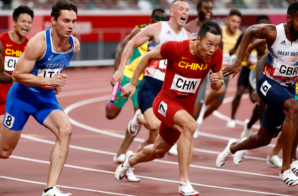 中国队获东京奥运会男子4x100米接力第四